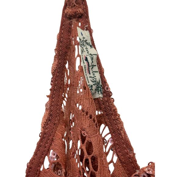 NWOT Intimately Free People Best Idea Lace Sequin Open Tank Cami Extra Small - Picture 3 of 5